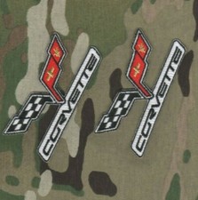 Corvette C-6 Performance Pièces Brodé Checker Drapeau Logo Repasser 3 " 2-PATCH