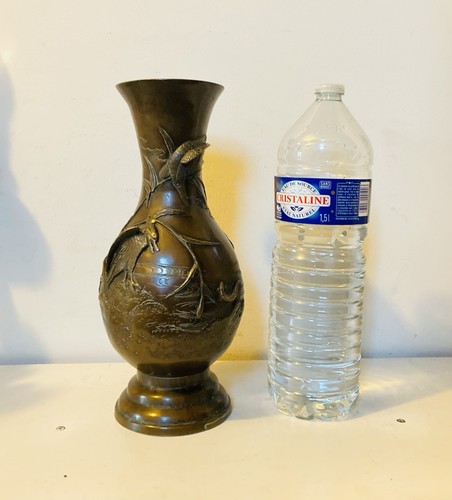Vase bronze massif époque - vase,
