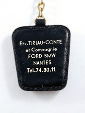 PORTE-CLES - FORD BMW Ets. TIRIAU-CONTE Concessionnaire NANTES 1960s - Cuir -