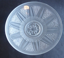 Coupe / Centre De Table Art Déco En Verre Moulé Pressé Travail Français Art Deco