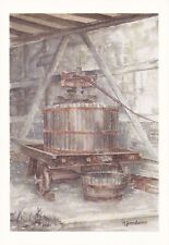 Carte postale 10x15cm postcard BOUILLY pressoir à vis du XIXème