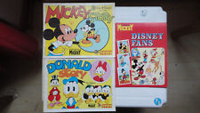 LOT DE 3 ALBUM PANINI MICKEY ET DONALD STORY ET DISNEY FANS JOURNAL DE MICKEY