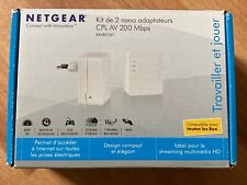 NETGEAR Lot Kit 2 adaptateurs Nano CPL AV 200 Mbps Modèle XAVB2101 500 mètres
