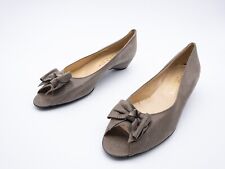 Brunate Femmes Escarpins Bout Ouvert Talon Schuh Chaussure Cuir Taille 42 Eu Art