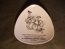 Superbe ramasse monnaie Jean BELLUS Assurances Verspieren Roubaix Nord 1960 vélo