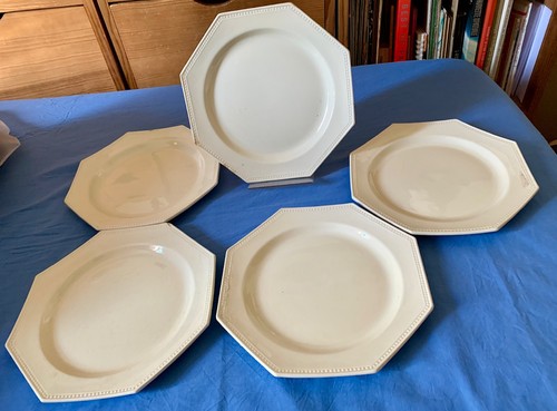 Assiettes plates octogonales - 5,