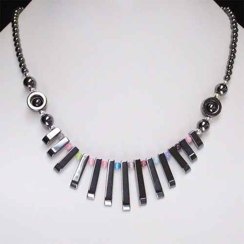 Collier hématite oeil - hématite, de