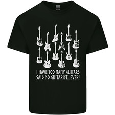 Trop De Guitares A Dit Aucun Guitariste T-Shirt En Coton Pour Homme