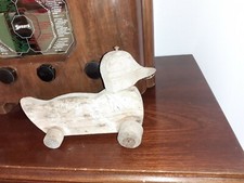 Ancien jouet en bois - canard