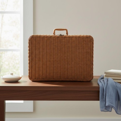 Valise rotin rectangulaire - valise, en
