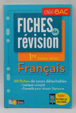 Fiches de révision - Français - 1re toutes séries - livre
