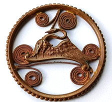 Ancien Ornement bronze laiton Art deco Art Nouveau antique Victorian ornament 7