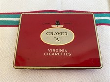 Ancienne Boîte Tôle Craven A Virginia Cigarettes Vide Deco 