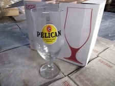 6 verres bière pélican pelforth 50cl pint pied no Grimbergen