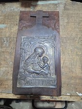 Plaque Art Nouveau en étain
