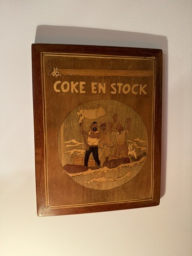 Tableau bois panneau tintin - panneau,