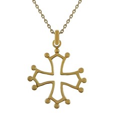 Collier croix occitane Plaqué