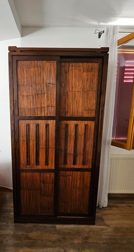 Armoire bois massif teck et - bois, massif,