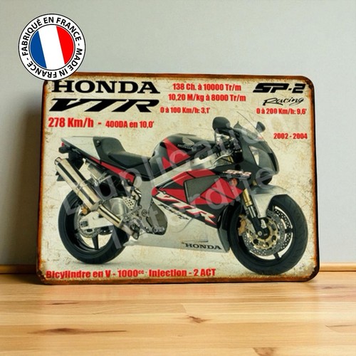 Plaque métal honda vtr 1000 - métal,