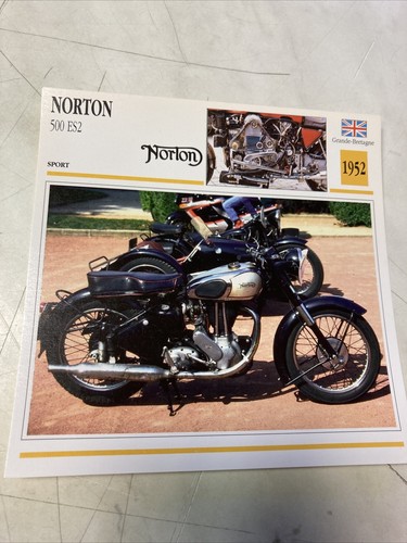 Norton 500 es2 1952 fiche - 1952,