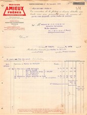 1933 MAISON AMIEUX FRERES A NANTES CHANTENAY - M. BERGOUGNON A FLEURANCE