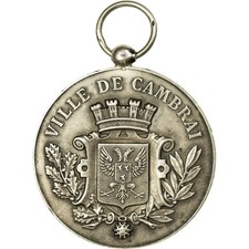 France, Médaille, Ecole Nationale de Musique, Solfège, Cambrai, 1923, SUP+