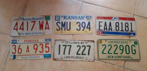 Lot plaques immatriculation - lot,