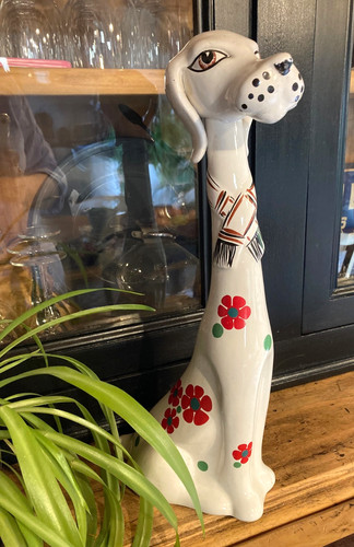Bouteille chien céramique - chien,