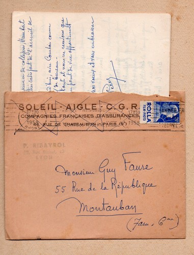 Lettre avec timbre - lettre,