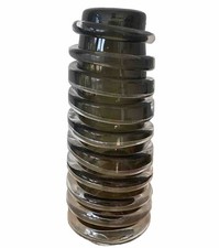 Vase Murano rare Verre Fume En Forme De Ressort Spirale Vintage 70’s