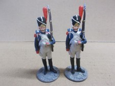 2 Soldats de plomb 1er rég grenadier à pied de la garde impérial  1812