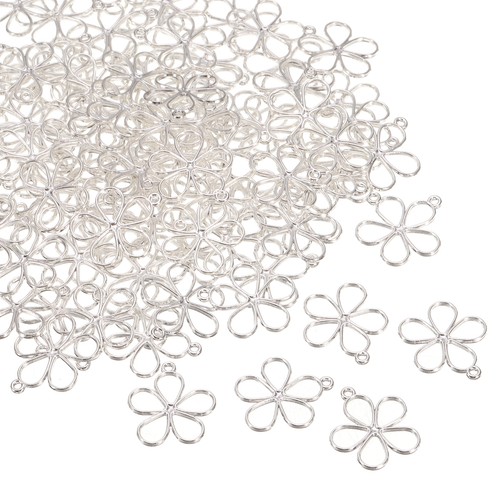 100 pcs charmes fleur - pcs, creux