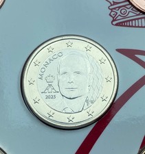1 euro UNC Monaco 2025 Albert II nouvelle face sous capsule