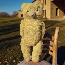 Antique Rare Large French Pin Jointed 1900s Teddy Bear 24"(60cm) golden mohair