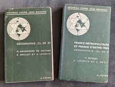 LOT de 2 livres GEOGRAPHIE  1945 1947  Edition A. HATIER