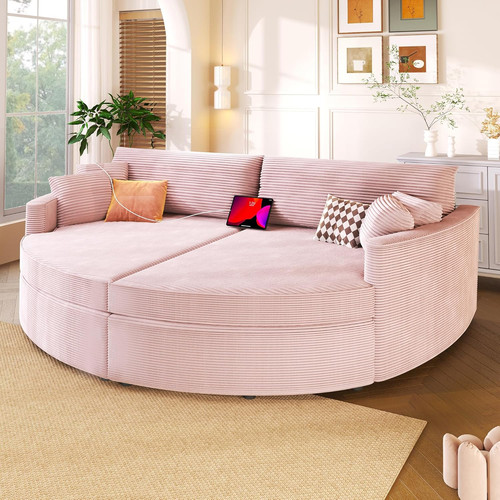 Oversized pink chaise lounge - oversized,
