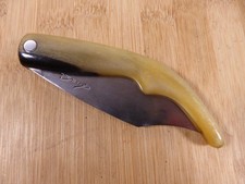 Couteau pliant ancien régional Catalan FERDINANDO NAVA corne blonde France