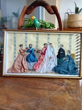 Ancien tableau  victorien en