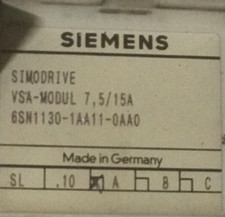 VSA MODUL SIEMENS 6SN1130-1AA11-0AA0 SIMODRIVE 7,5/15 A