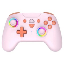 Manette Switch 2 & Switch sans fil LED - Rose