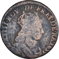 Monnaie, France, Louis XIV, Liard, 1655, Vimy, TB, Cuivre, Gadoury:80, KM:192.5