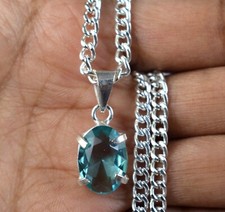 Pendentif naturel certifié pierre précieuse améthyste verte coupe ovale de 5,...