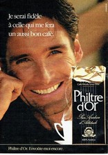 Publicité Advertising   077  1989  le café  Filtre d'Or  pur arabica