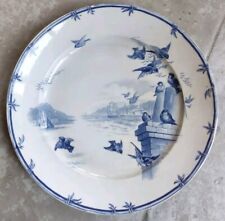 Ancienne Vaisselle Assiette Plate Gien Modèle Vol d Oiseaux Terre De Fer