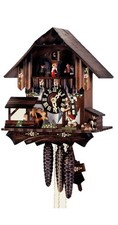 Pendule à coucou Roue de moulin, porteur de pendules, chien 4.0309.10.C neuf