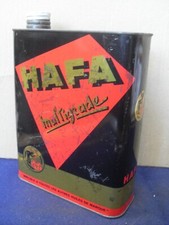 BIDON  HUILE  ANCIEN  GARAGE "  HAFA   MULTIGRADE    " ANNÉES  50