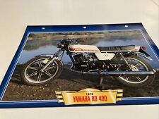 Yamaha RD400 1976 400 RD RDX fiche carte moto passion collection Atlas 400RD
