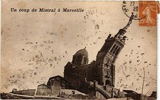 CPA Un coup de Mistral a