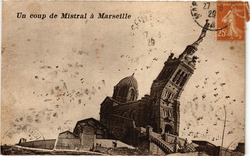 Cpa coup mistral a - un, de