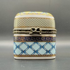 Pilulier en Porcelaine  / Motifs Géométriques / Porcelain Art PA